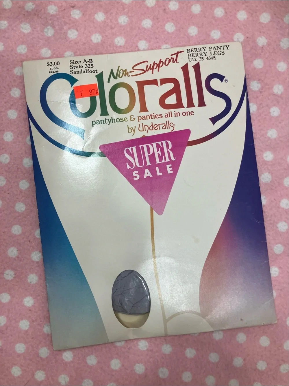 Vintage Coloralls by Underalls Berry Panty S